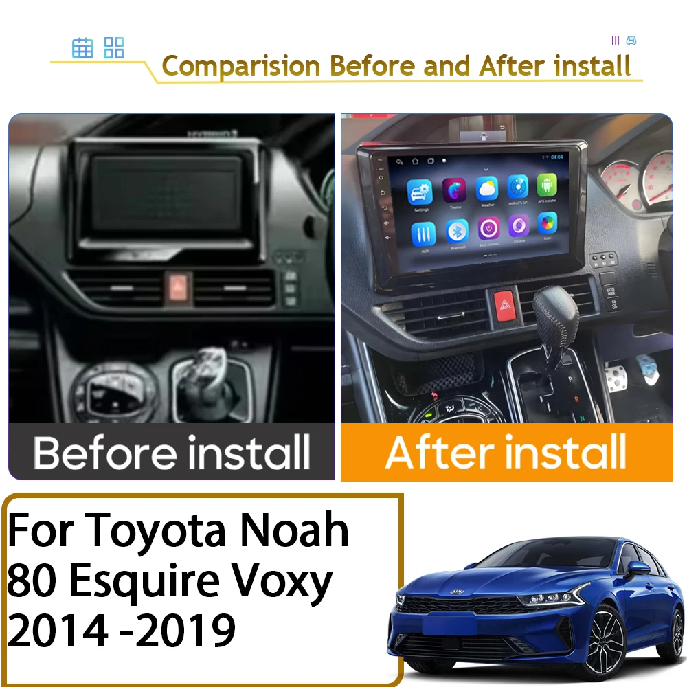 Carplay Car Radio For Toyota Noah 80 Esquire Voxy 2014 -2019 Multimidia Android Auto Video Player Screen 2din Head Unit 5G WIFI