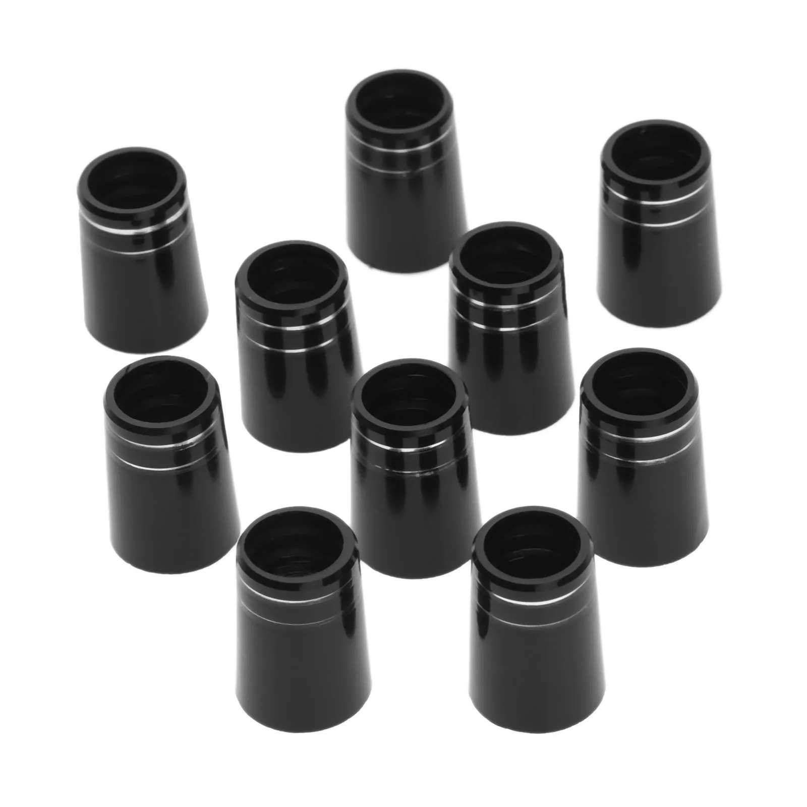 

10pcs Plastic Black Golf Ferrules 8.9X16X13.4mm/ 9.5X19X13.6mm Fit 0.350 Or 0.370 Tip Irons Shaft Golf Club Heads Replacement