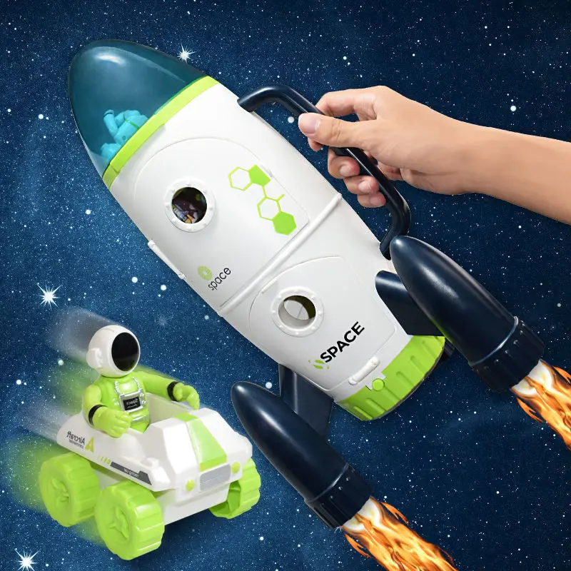 Acousto Optic Space Toys Space Model Air Force Shuttle Space Station Rocket Aviation Series Puzzle Toy for Boy Girl Toy Car Gift