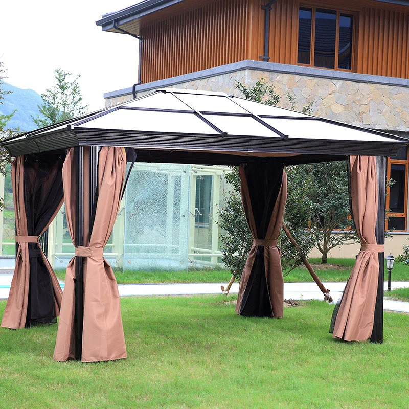 Outdoor courtyard gazebo Garden pavilion sun room furniture sun shed Transparent awning tent aluminum alloy