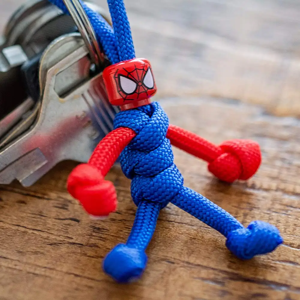 Disney Marvel Spiderman Key Hung Chain Movie Anime Figure Ironman Hulk Spider-Man Cartoon Dolls Backpack Rope Weaving Keychain