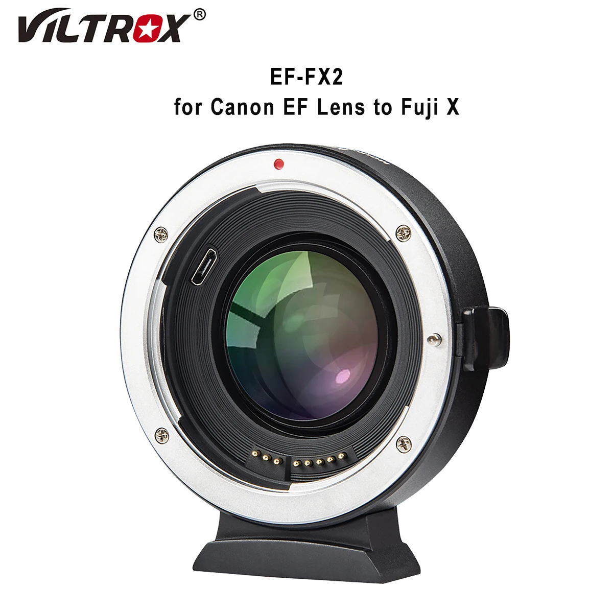 

Viltrox EF-FX2 Lens Adapter Ring Auto Focus 0.71x Focal Reducer Booster for Canon EF Lens to Fujifilm Fuji Camera X-T3 X-PRO2