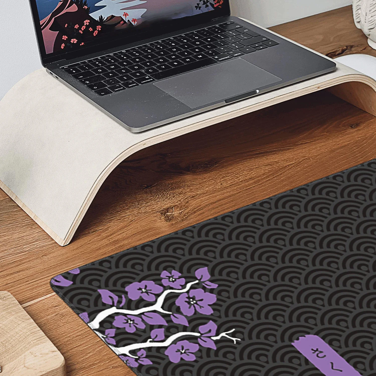 Sakura Computador Gaming Mouse Pad, Table Mats, Grande PC Mousepad, Cherry Blossoms Teclado, Gamer Desk Mat, Arte