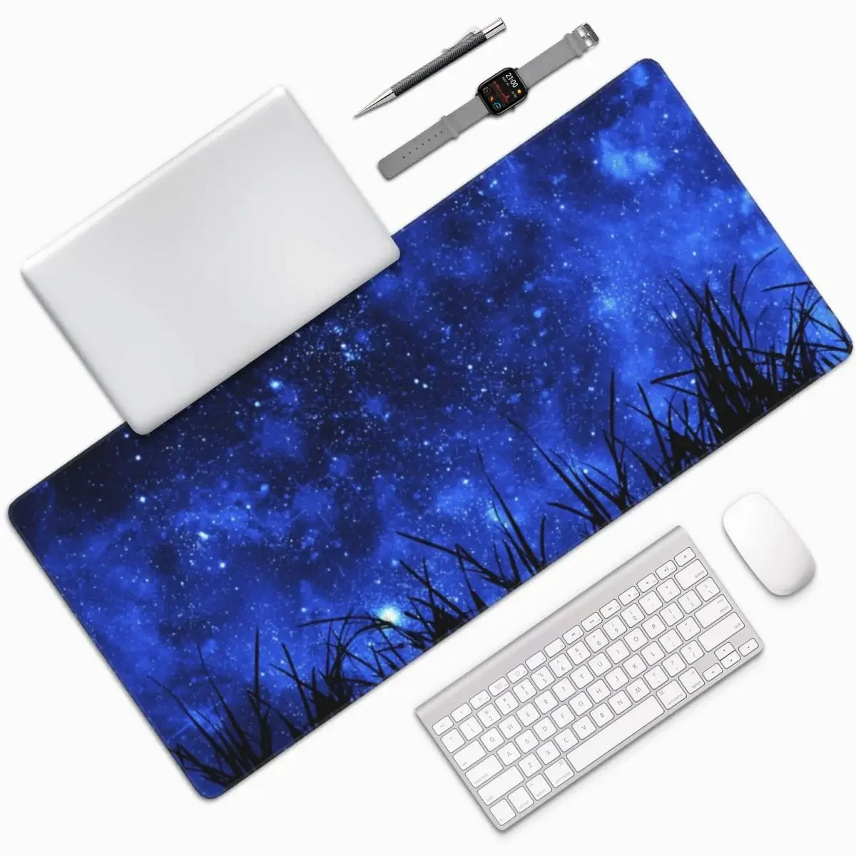 Starry Night Sky Large Mouse Pad Computer Keyboard Mouse Mat Gamer PC Laptop Desk Mat Office Accessories Table Mats