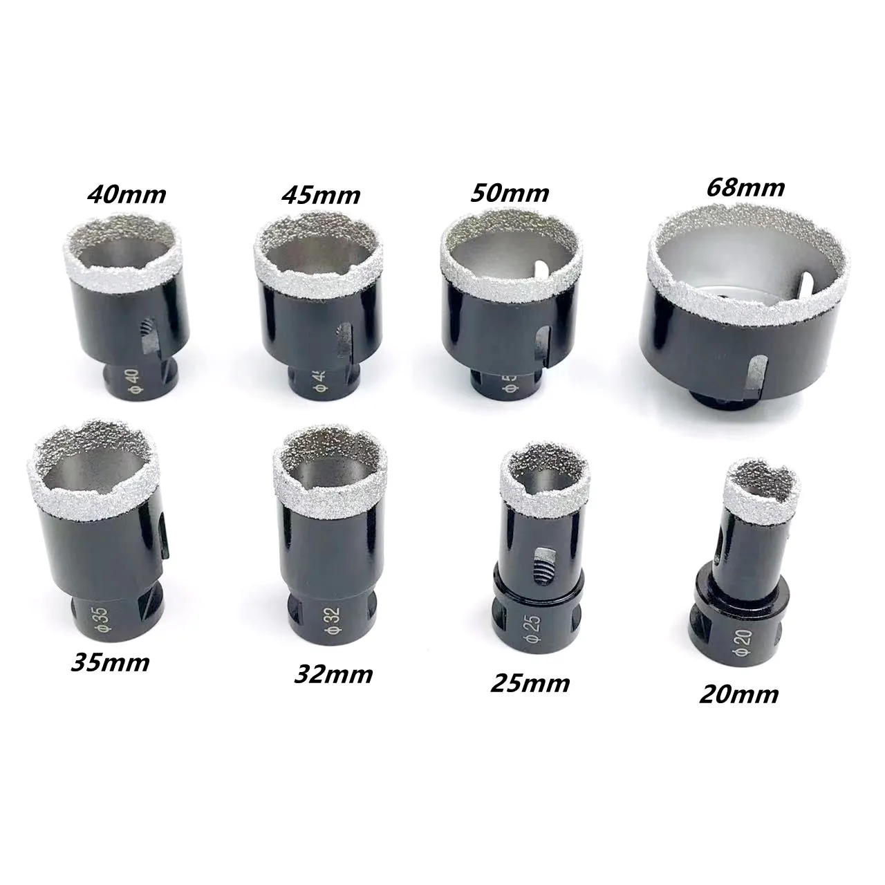 

8 Pcs M14 Thread Diamond Dry Drill Bit Vacuum Brazed Drilling Core Bits Set Porcelain Tiles Crowns Granite Marble Hole Saw Tools