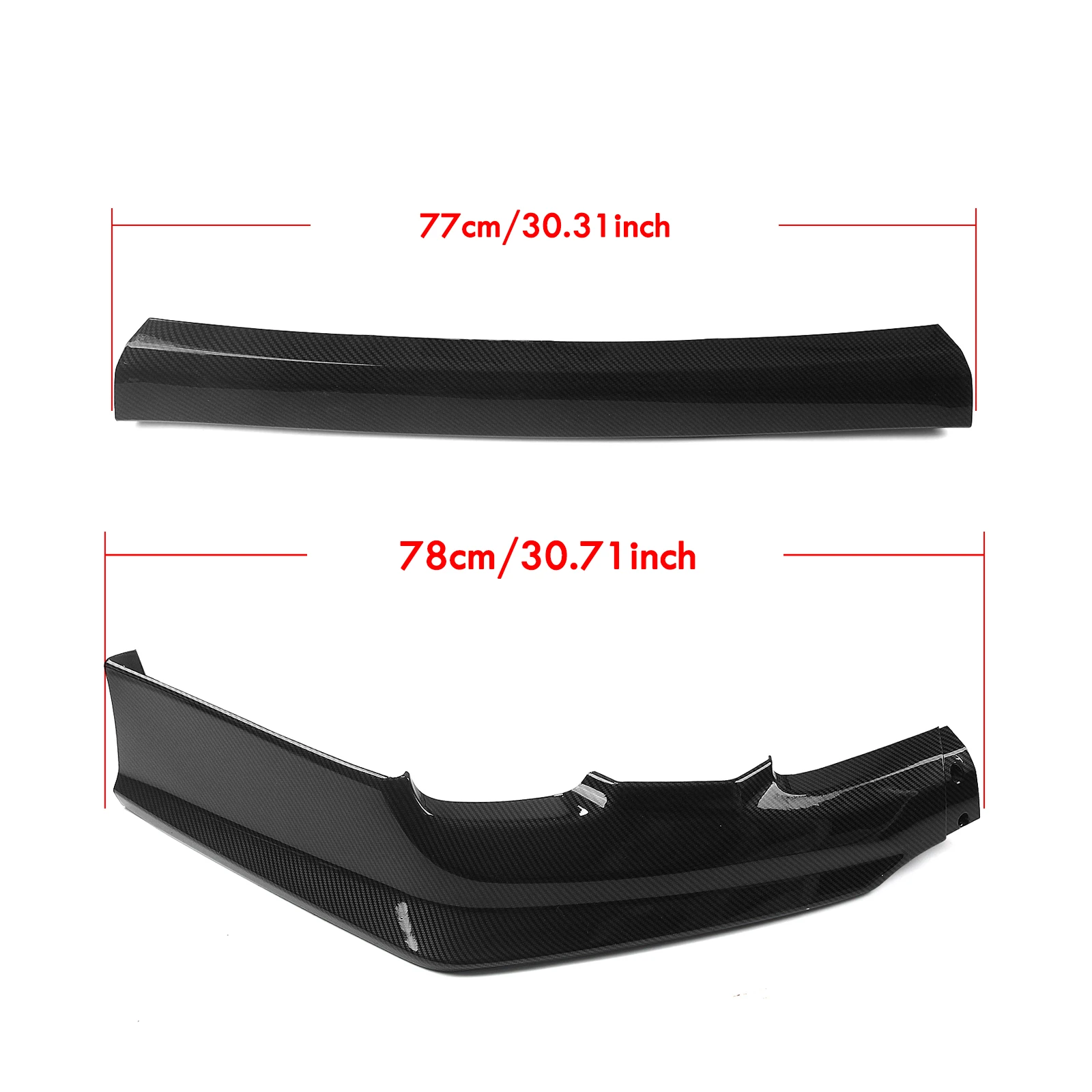 3PCS Front Bumper Lip Lower Spoiler Splitter Trim For Toyota Corolla L LE XLE Base CE