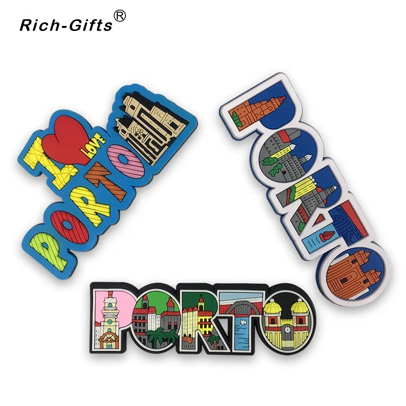 Custom Soft Rubber Refrigerator Magnets, Personalized Letter for Porto