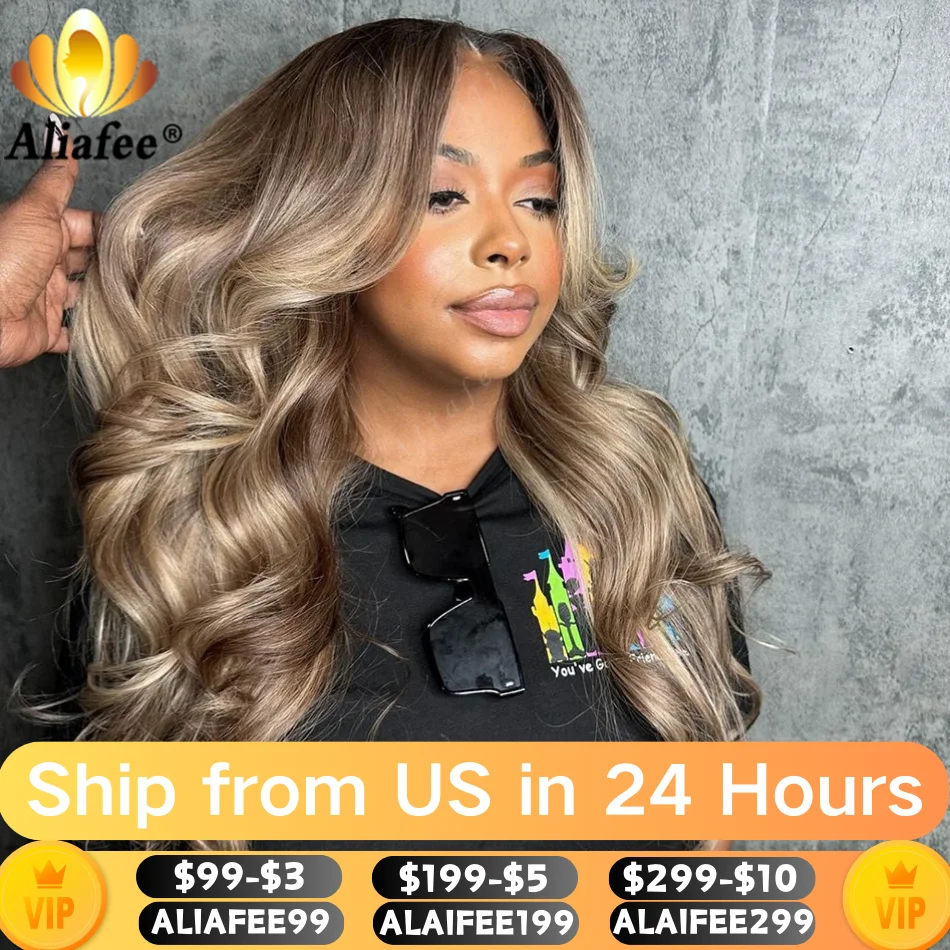 32Inch Ombre Ash Blonde Hd 13X4 Lace Front Body Wave Human Hair Wigs Gray Ash Blonde Highlight Color Pre Plucked Wig Human Hair