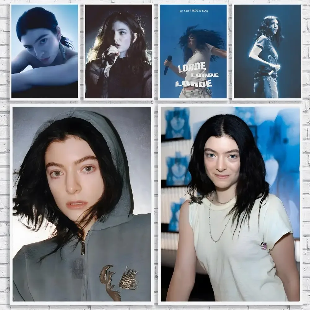 Popular Singer L-Lorde Painting Calligraphy High-Quality Canvas Wall Mural Crease-Free For Living Room Bedroom Interiors