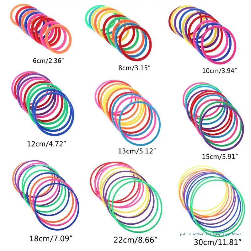 67JC 10 pezzi Anelli lancio in plastica Target Throw Carnival Backyard Giochi per bambini Intelli