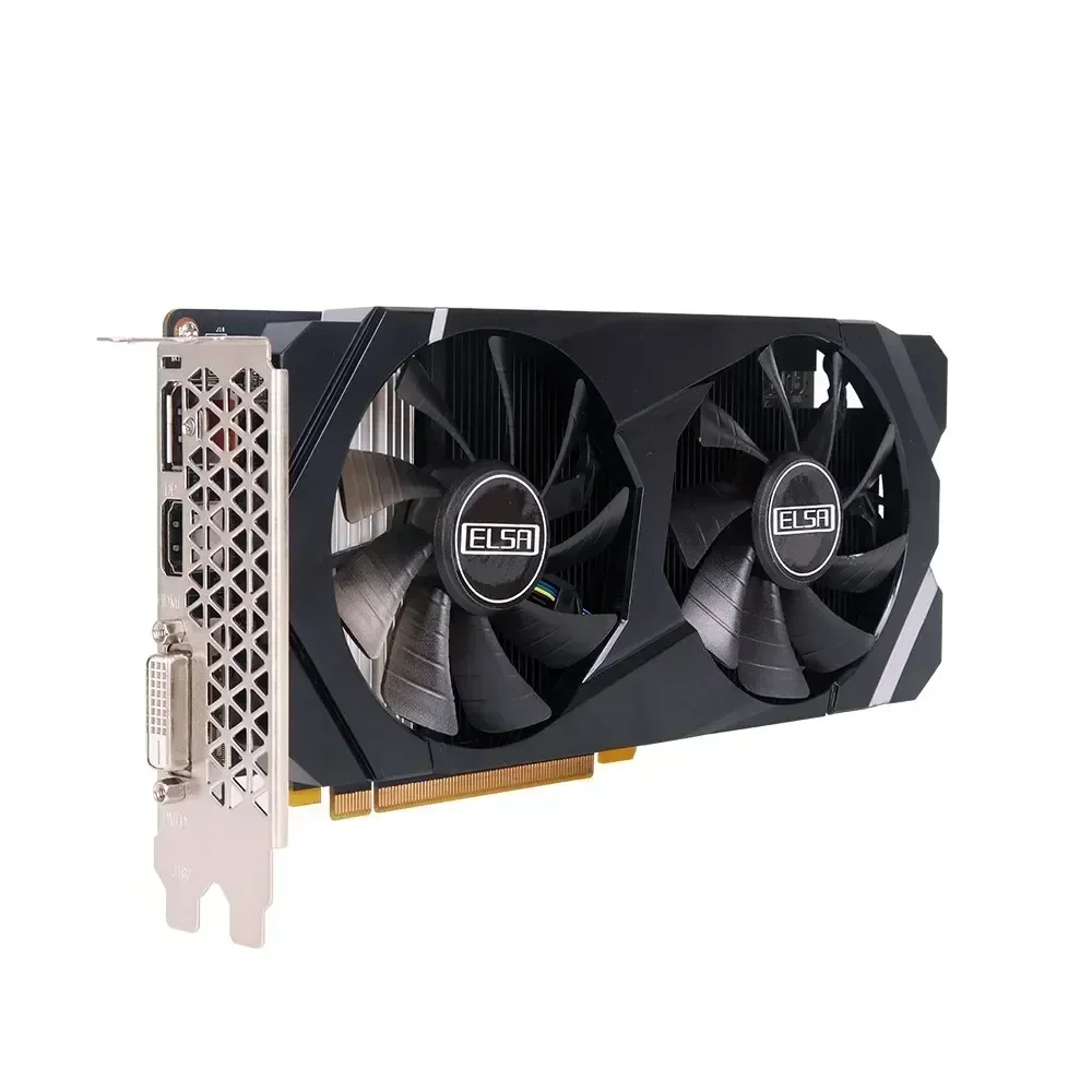 ELSA GTX 1660 Super 6GB 192Bit GAMING Video Cards GTX 1660s 6G Black GPU For PC Gaming And Office Graphics Card