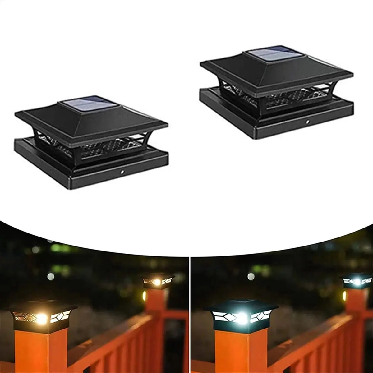 

Солнечные светильники CLOS для столбов, уличные светильники для террасы и забора, для деревянных и виниловых столбов 3.5x3.5 и 5.5x5.5, декор для патио и сада, черные, 2 шт.