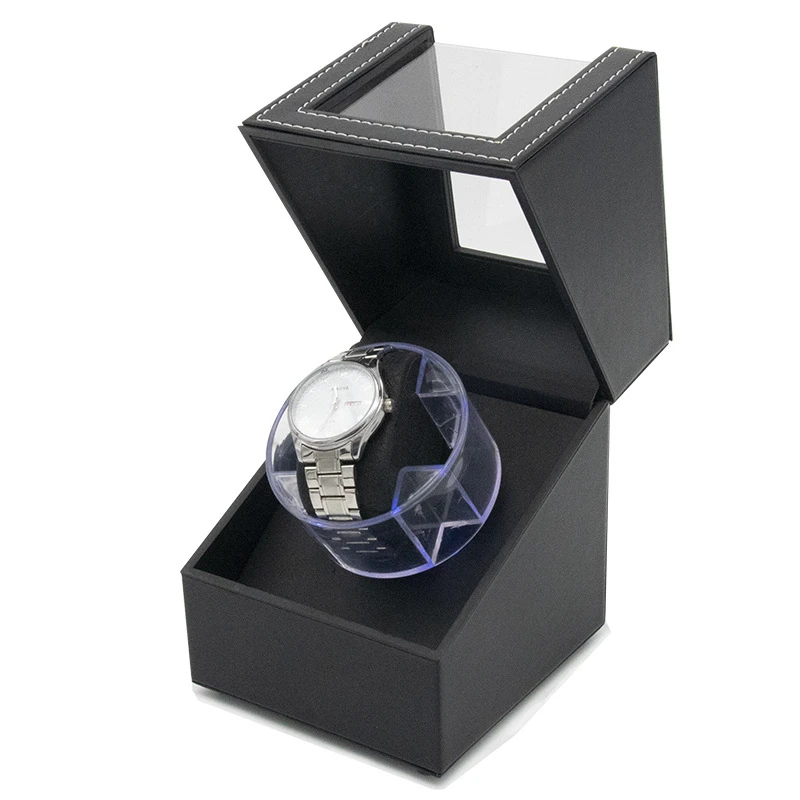 Winder Watch Box Automatic Watch Winder Electric Open Cover Stop 3 Gear Adjustable Memory  Pillow UNIVERSAL USB Cable