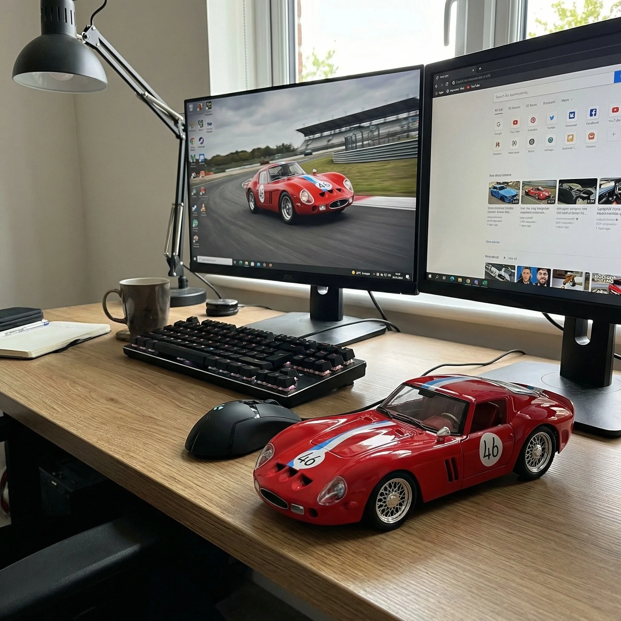 

1:24 250 GTO Alloy Sports Car Model Pullback Sound and Light New Year Gift Restaurant Window Ornaments Wholesale Delivery