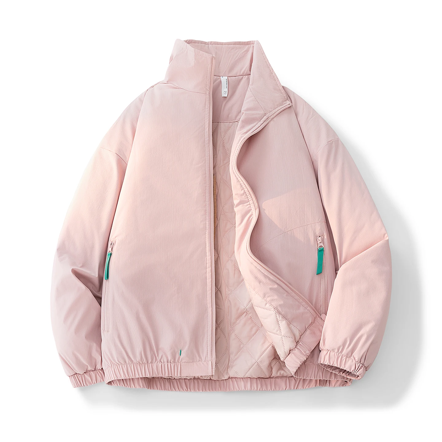 

American Sle Loose Fit Cotton Jaet for Men Winter Outdoor Warm Waterproof Zipper Closure Stand Collar Long Sve Coat