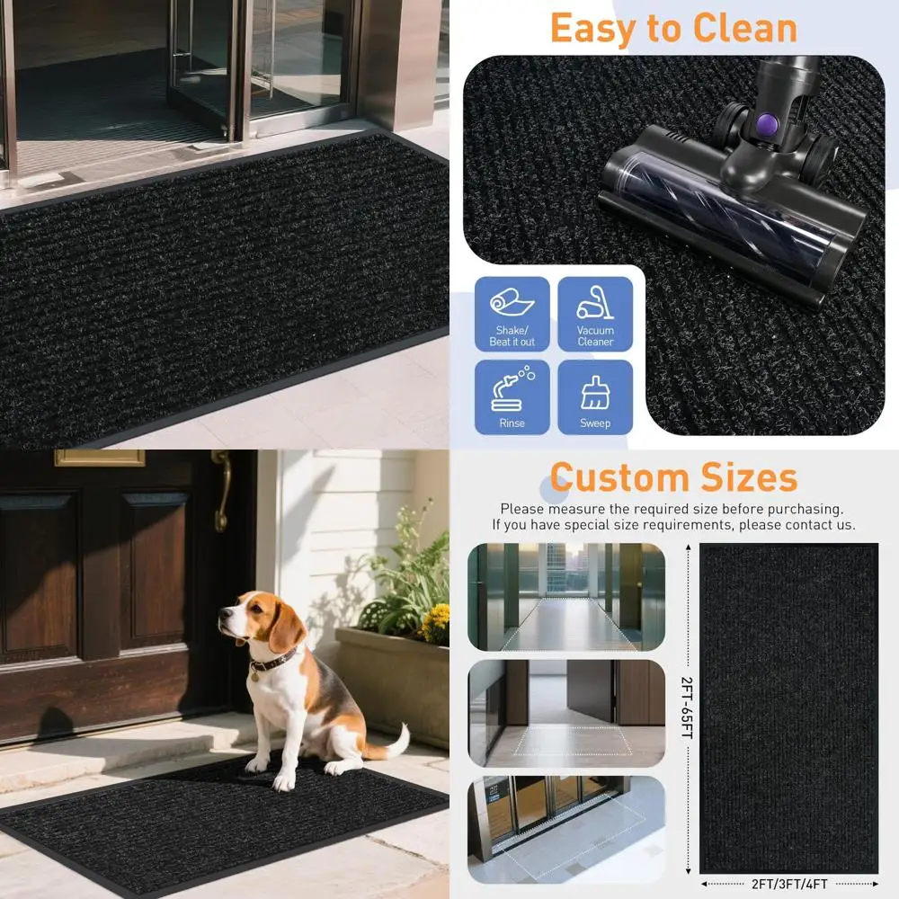 

Настраиваемый нескользящий коврик для входной двери в помещении и на открытом воздухе размером 2 x 16 футов, коммерческий класс, легко чистится, низкопрофильный дизайн для улучшения