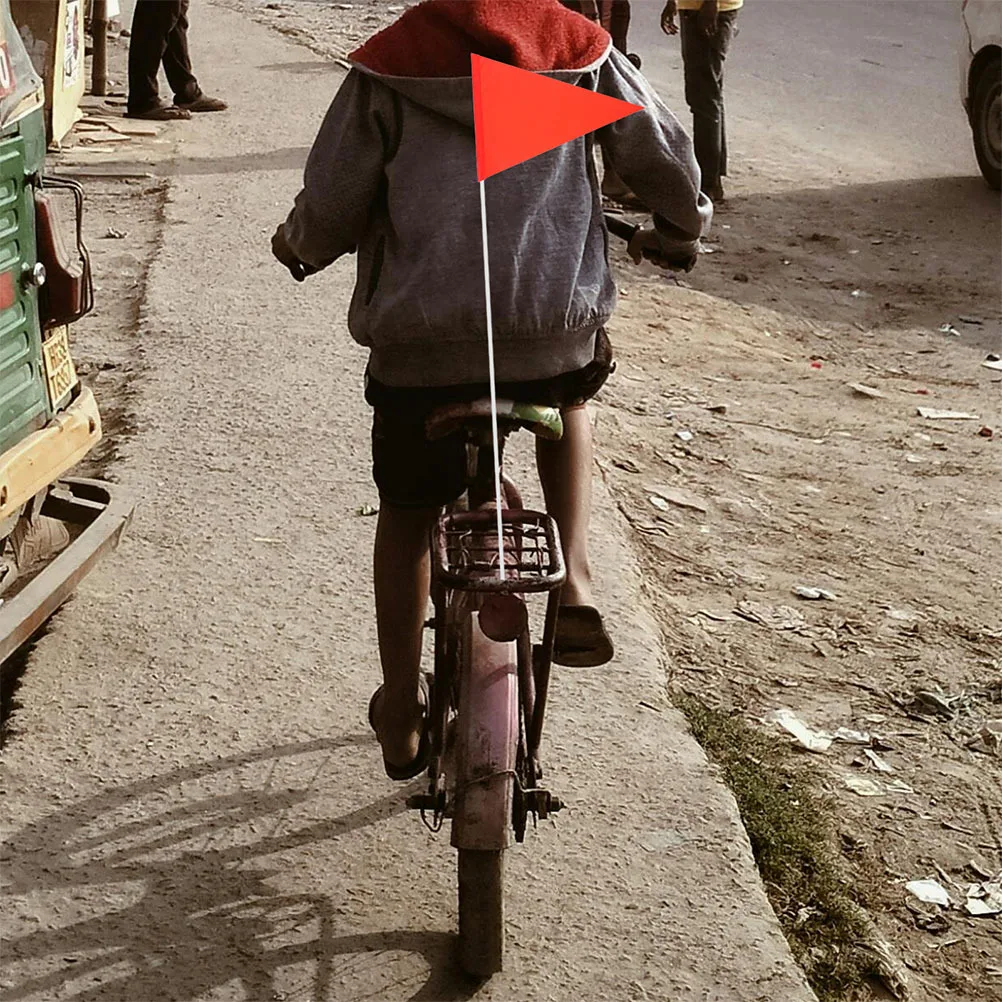 

10pcs Bicycle Safety Flag Heavy Duty Fiberglass Bright Orange Flag For Kids Bike Scooter Golf Cart Canoe Kayak Trailer