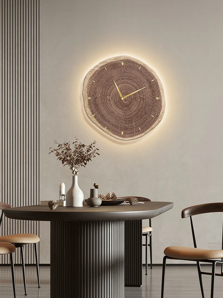 Japanese style modern simple high-end clocks and watches dining room hanging pictures dining table di