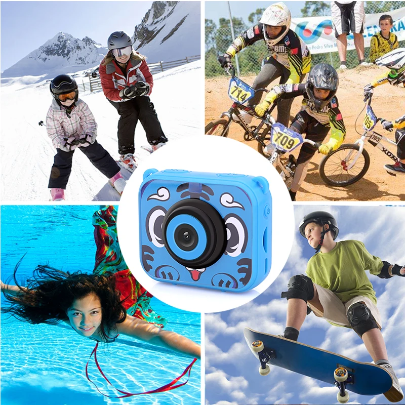 Kinder Kamera wasserdicht 2,0 Zoll LCD-Bildschirm Action-Cam 1080p HD Kinder Digital kamera Foto Video recorder Unterwasser Sand beach