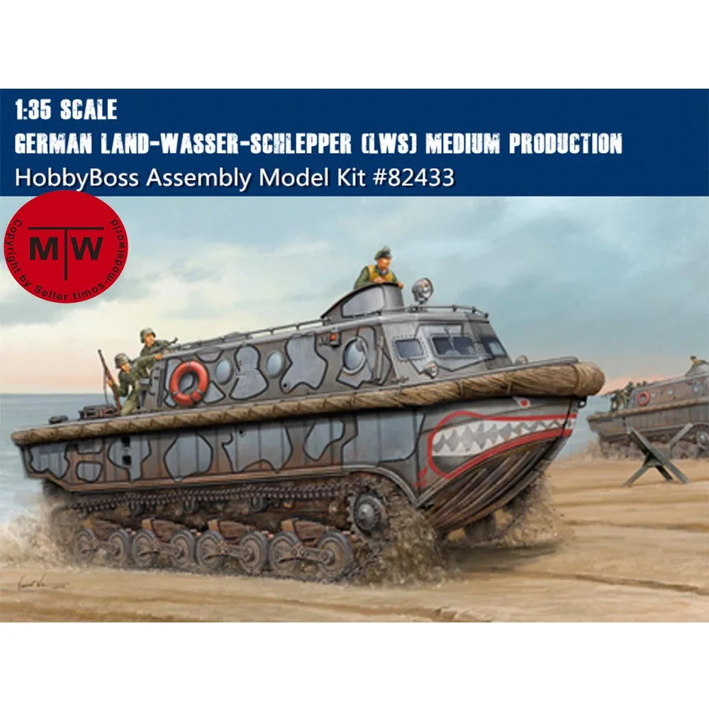 

HobbyBoss 82433 1/35 Scale German Land-Wasser-Schlepper (LWS) Medium Production Military Plastic Assembly Model Kits