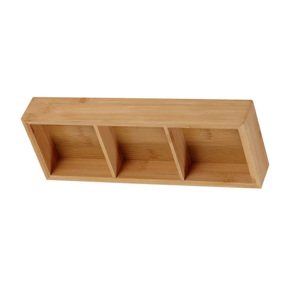 Bamboos Serving Tray Visible Bamboos Grain Independent Separate Food Platter Burr Free Multiple Grid Layout Optional
