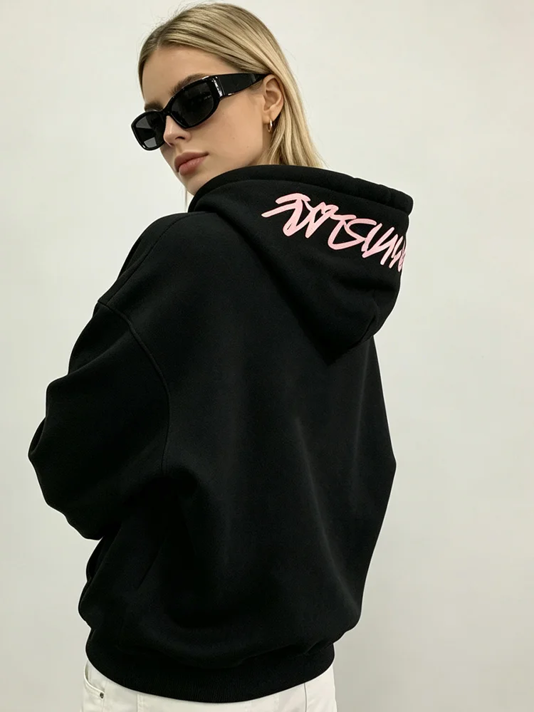 

Spring and Autumn Gothic Street Y2K Graffiti Pattern Hoodie for Men and Women, Loose Long Sleeve Casual Hip Hop Sportswear
