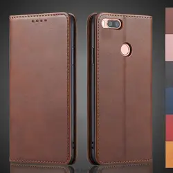 Magnetic attraction Leather Case for Xiaomi Mi A1 / Xiaomi Mi 5X Holster Flip Cover Case Wallet Phone Bags Fundas Coque