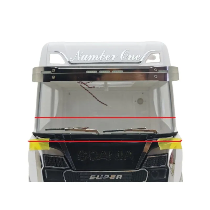 Metal Electric Windshield Wiper for Tamiya 1:14 RC Truck Tractor Scania 56368 770s Volvo 56360 56362 Modification Accessories