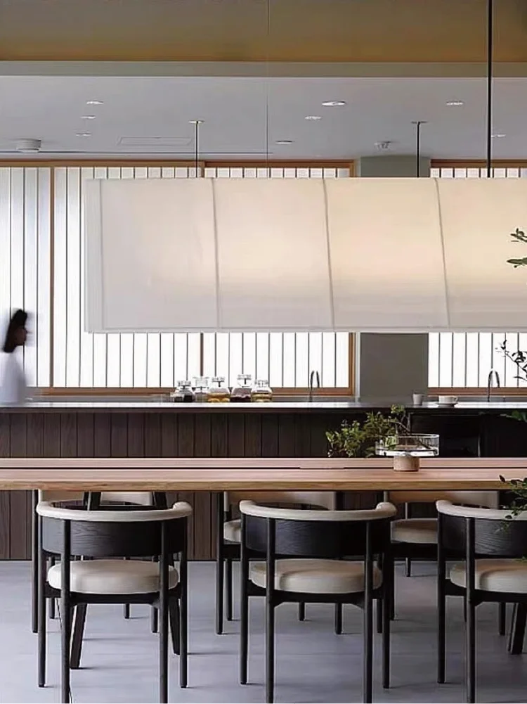 Japanese Zen Dining Room Fabric Pendant Lights Wabi Sabi