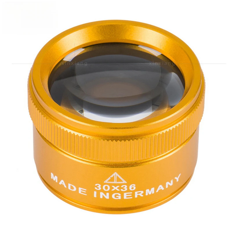 

30x K9 Optical Glass Jewelry Antique Diamond Identification Full Metal High Definition Luxury Gold Magnifier 30x36