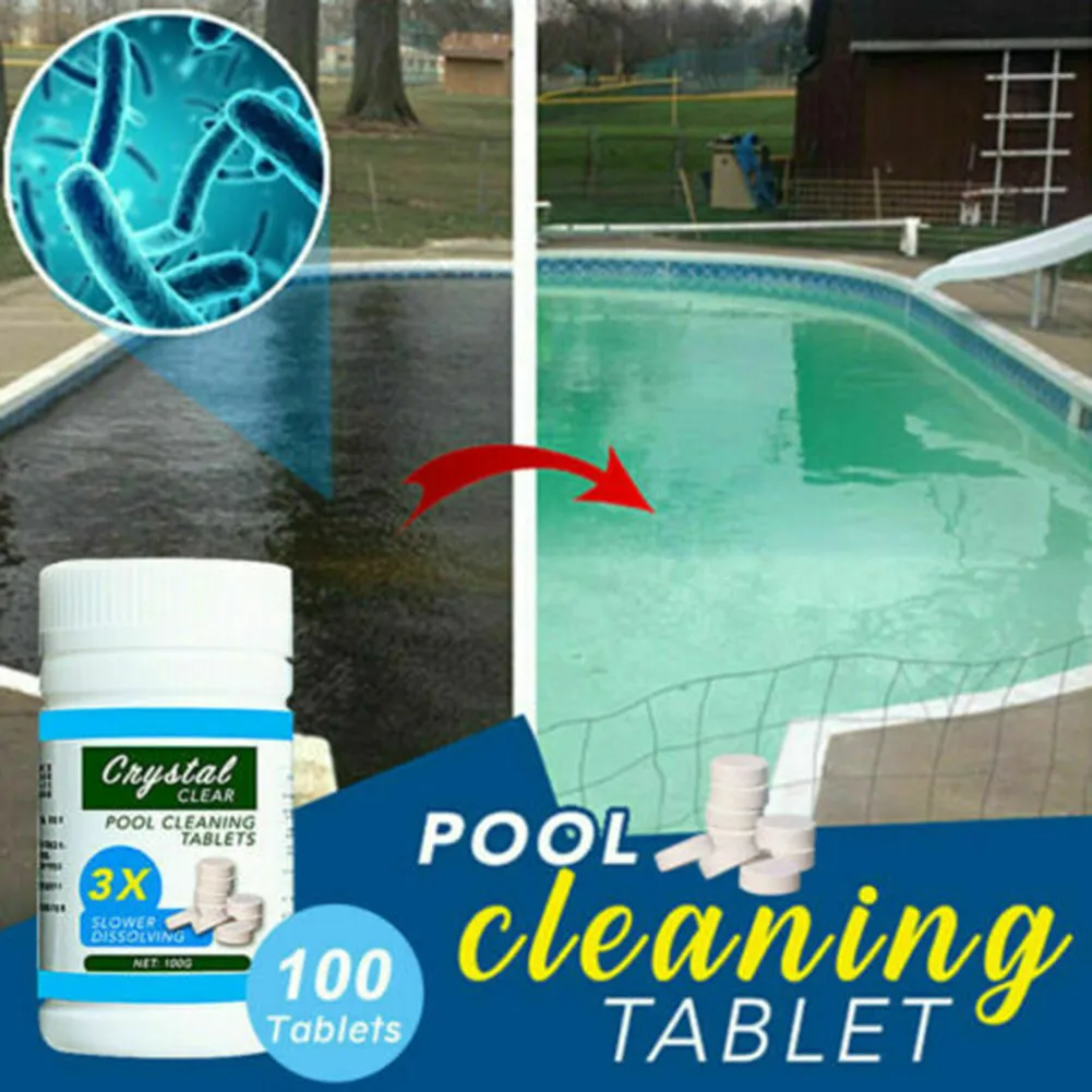 Pool Pool Cleaning Tablet Swim Tablet White Blue 0 C - 50 C. 12.5 X 12.5 X 13 Cm 30 F - 120 F Cleaner Pool Pool