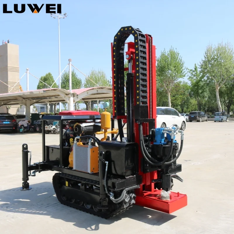 جودة عالية مجنزرة صغيرة أسفل جهاز حفر الثقب آلة حفر الديزل الهيدروليكية 200 متر DTH آلة الحفر #6