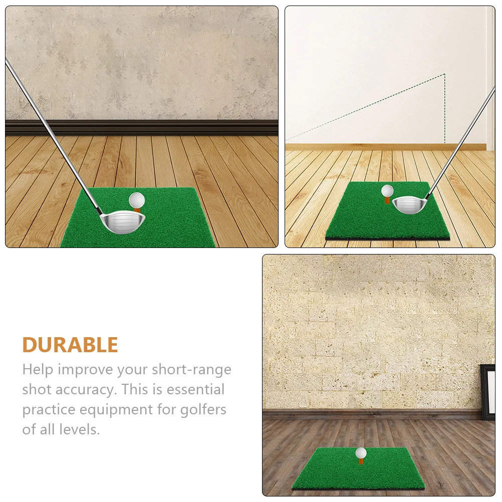 Tappetino per erba da golf da 2 pezzi Tappetino per erba di simulazione per pratica di allenamento da golf Aiuto per l'allenamento portatile per il golf al coperto nel cortile