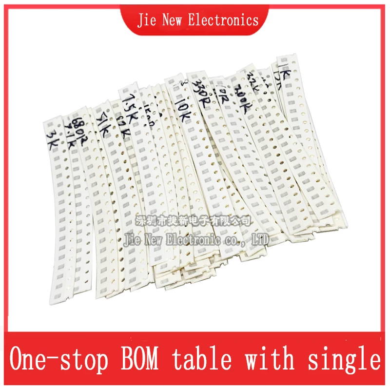 0402 0603 0805 1206 SMD Resistor Sample Assorted Kit 1Ohm-1M ohm 1% 33valuesX 20pcs=660pcs