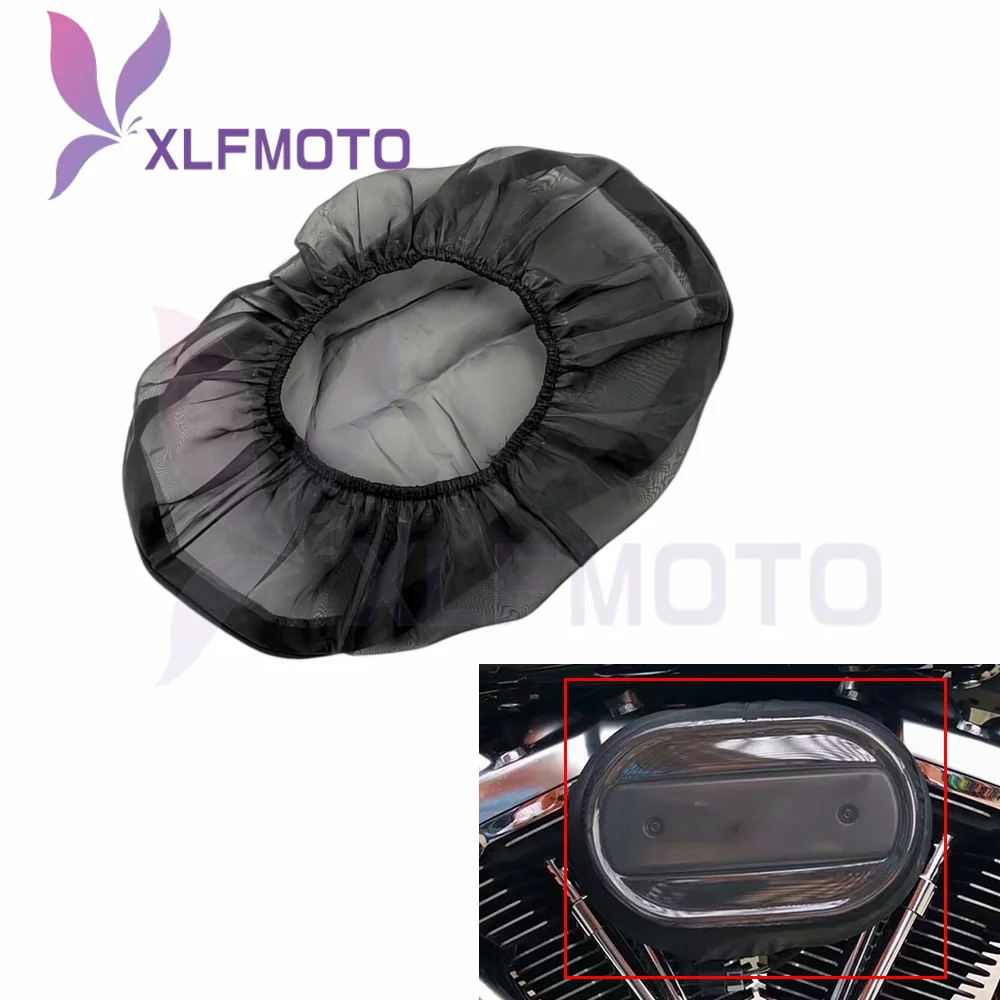 Motorcycle Air Filter Rain Sock Protective Dustproof Breathable Air Cleaner Sock Cover For HarleyTouring Softail Street Bob 114