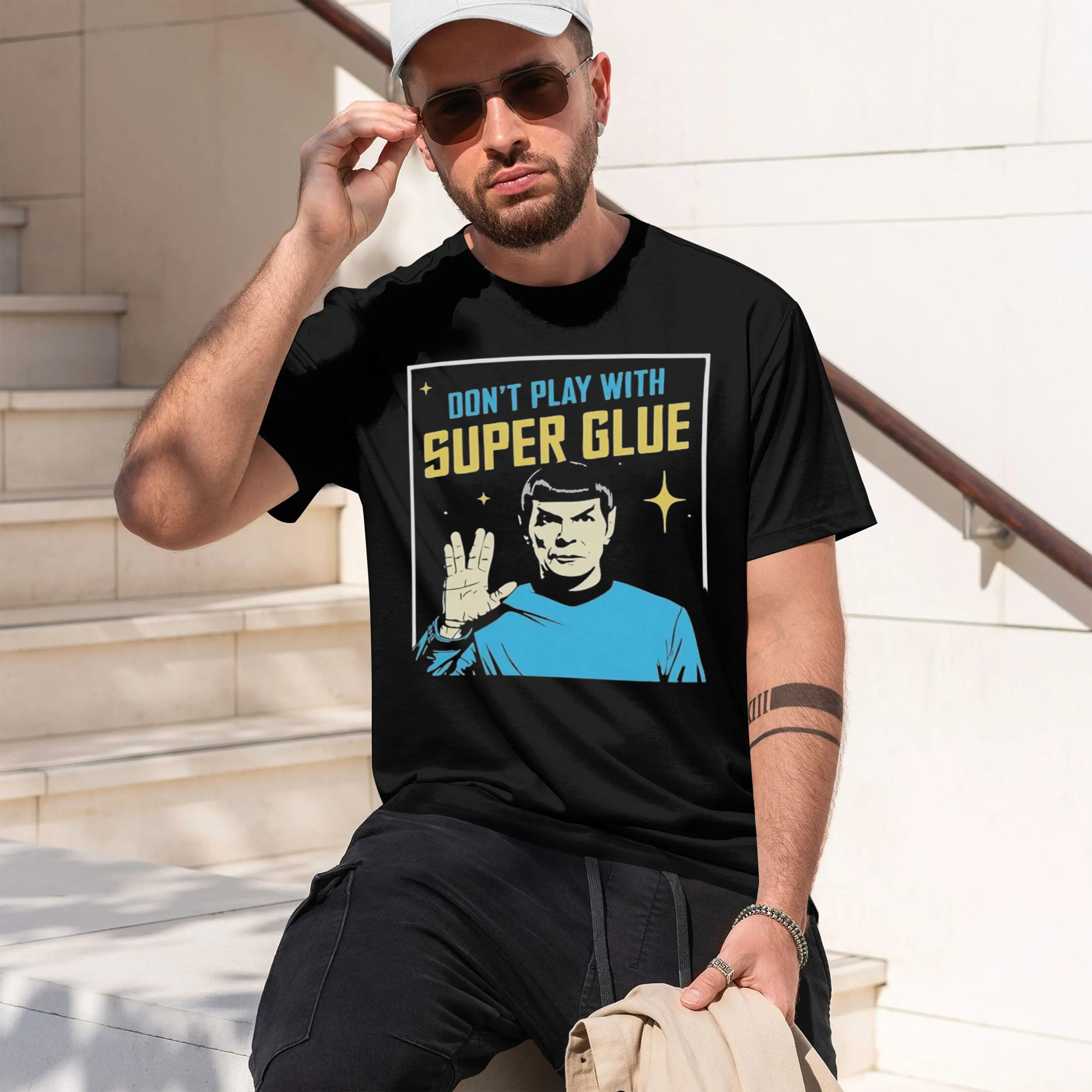 n't Play With Super Glue s Treks T Shirt Men's Vintage T-Shirts O Neck Tee Shirt Short Sleeve Clothing Classic 2026 New Model