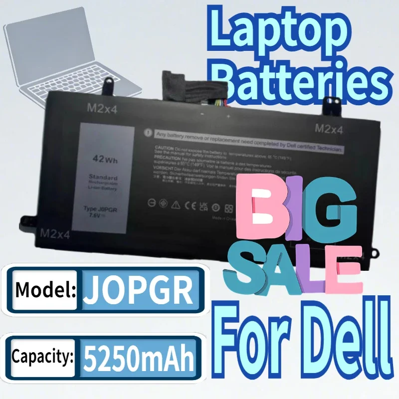 SWZY SWZY J0PGR Laptop Battery Replacement for Dell Latitude 12 5290 2-in-1 T17G 0J0PGR 1WND8 X16TW 0X16TW 0FTH6F 7.6V 5250mAh