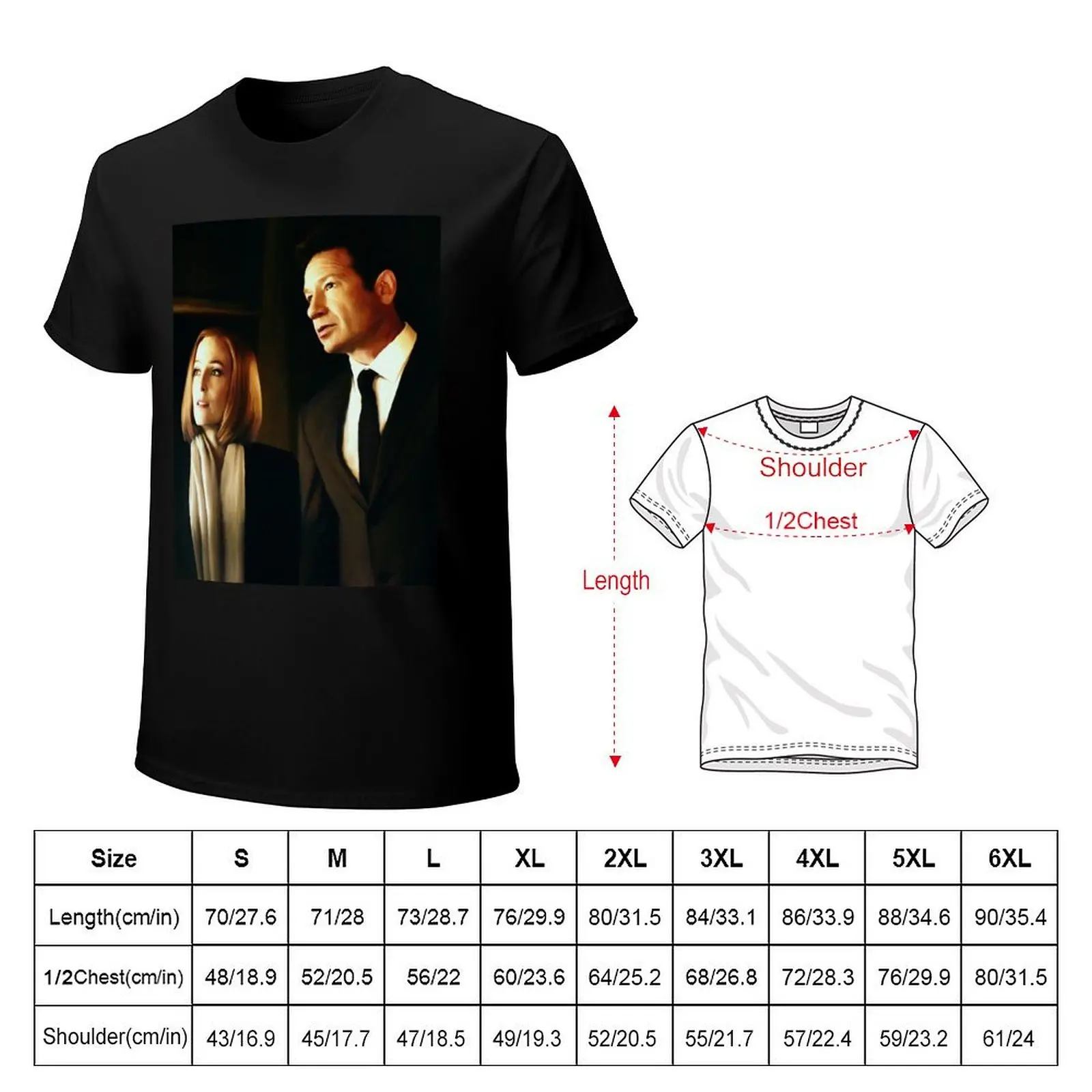 Mulder and Scully - oil color painting T-Shirt funny t shirts man T-Shirt