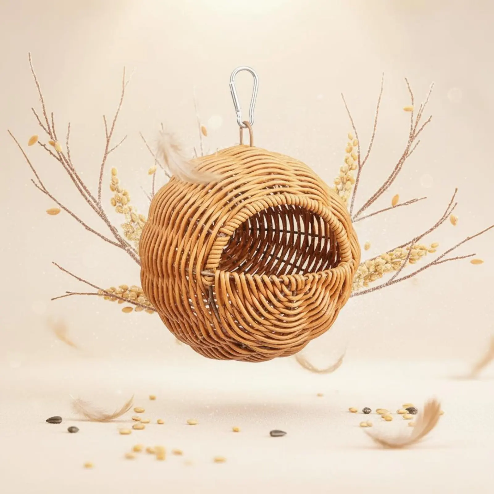 

Bird Breeding Nest Bite-Resistant Resistant Parrot Nest House Parrot Sleeping Basket Washable Pet Supplies Year-Round