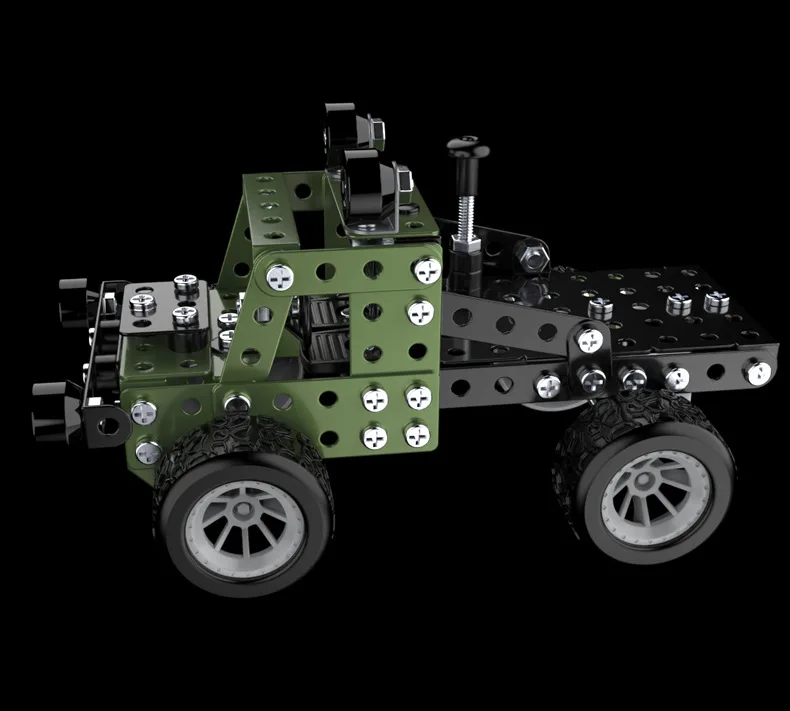 Building Sets Stem Assembly Metal 3-D Puzzle Off-Road Model Car Building Kit Construction Set Toys Parent-Child Interaction Toys