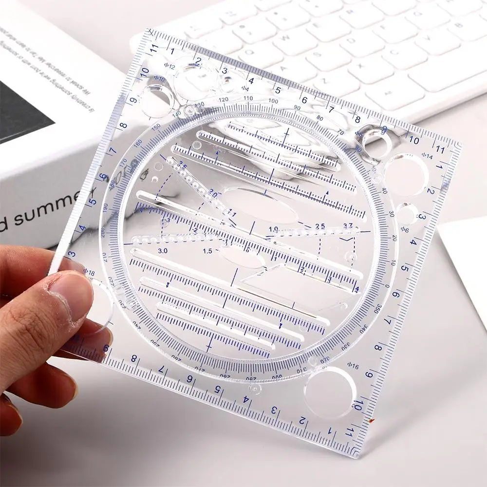 Function Art Design Ruler Springhall Angle Circle Maker Drawing Ruler Multifunctional Drawing Ruler Geometric Drawing Template