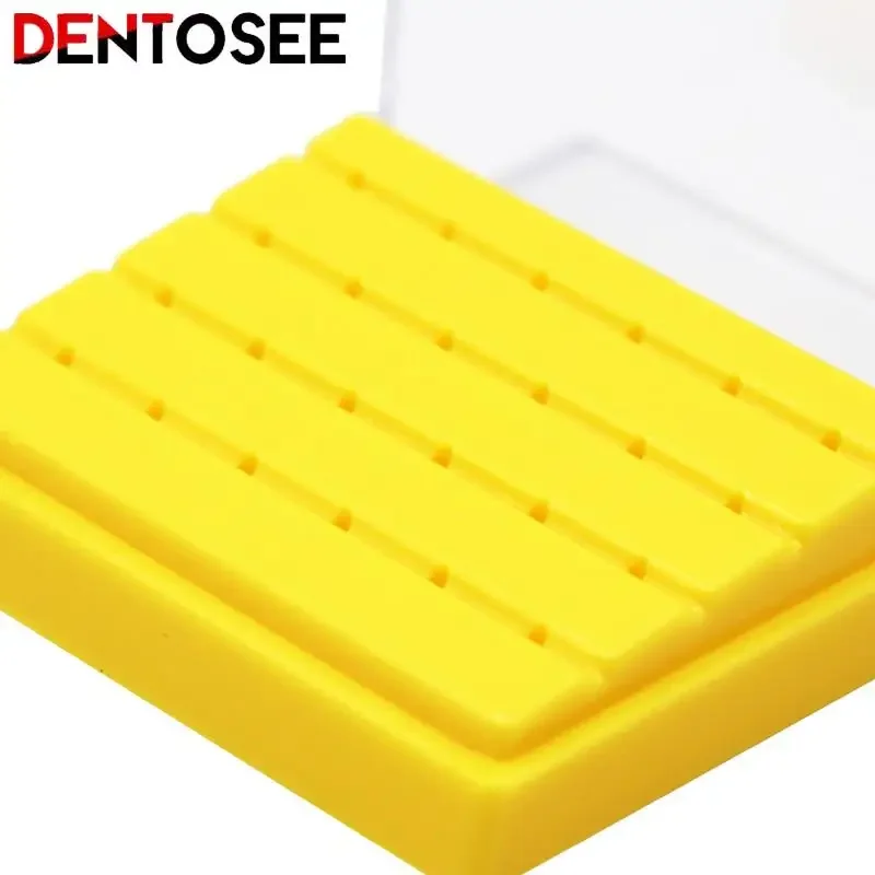 

Пластиковый держатель стоматологических боров с 24-отверстиями, дезинфекционные твердосплавные боры, блок сверл, коробка, синий/белый/желтый для стоматологического лабораторного оборудования