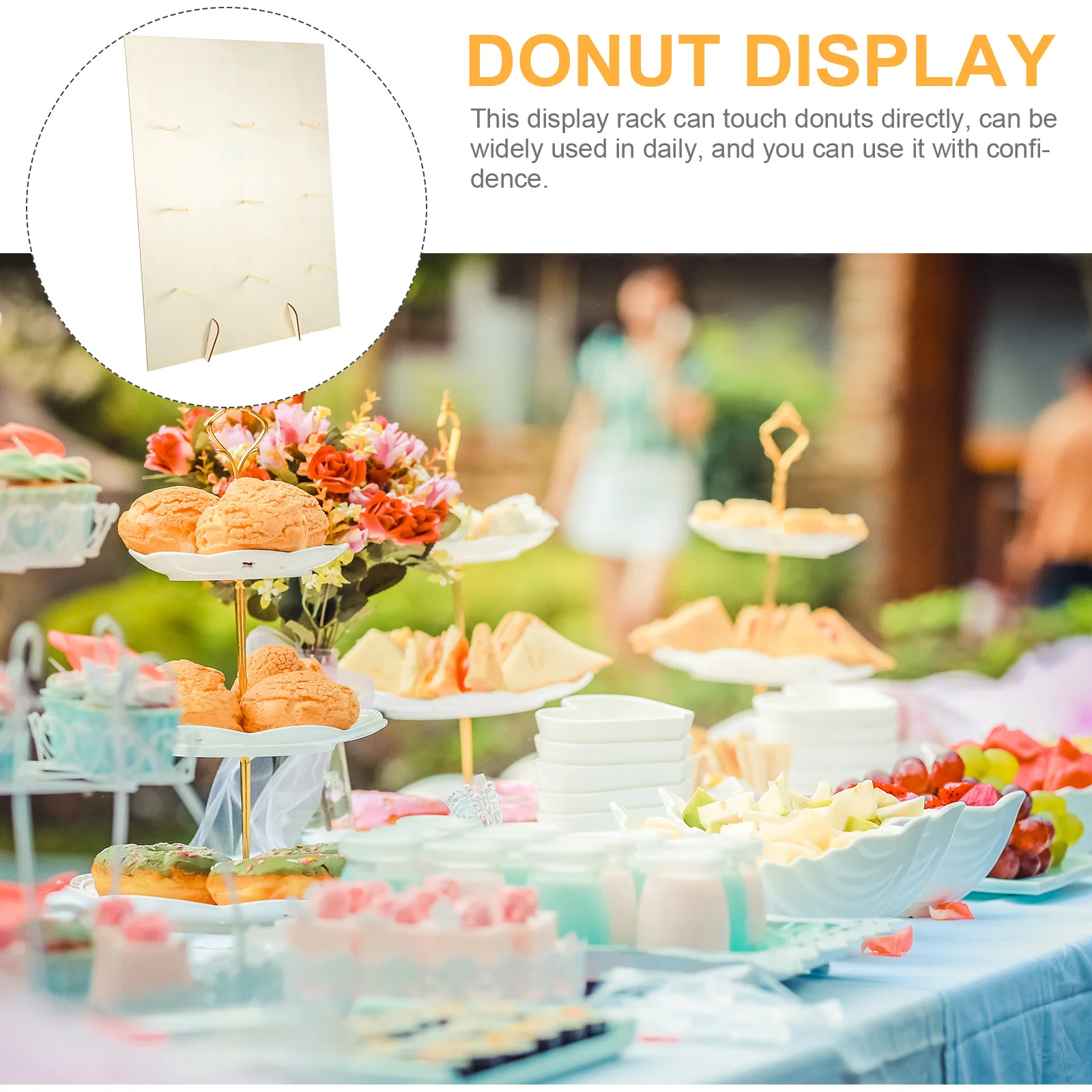 

Sturdy Wooden Donut Display Stand Cake Dessert Table Treats Holder Party Bridal Shower Centerpiece Macaron Tower Rack