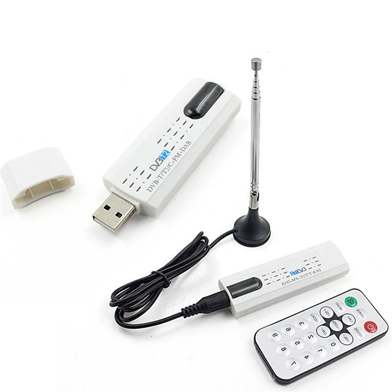 2X USB 2.0 Digital DVB-T/T2 SDR+DAB+FM HDTV TV Tuner Receiver Stick