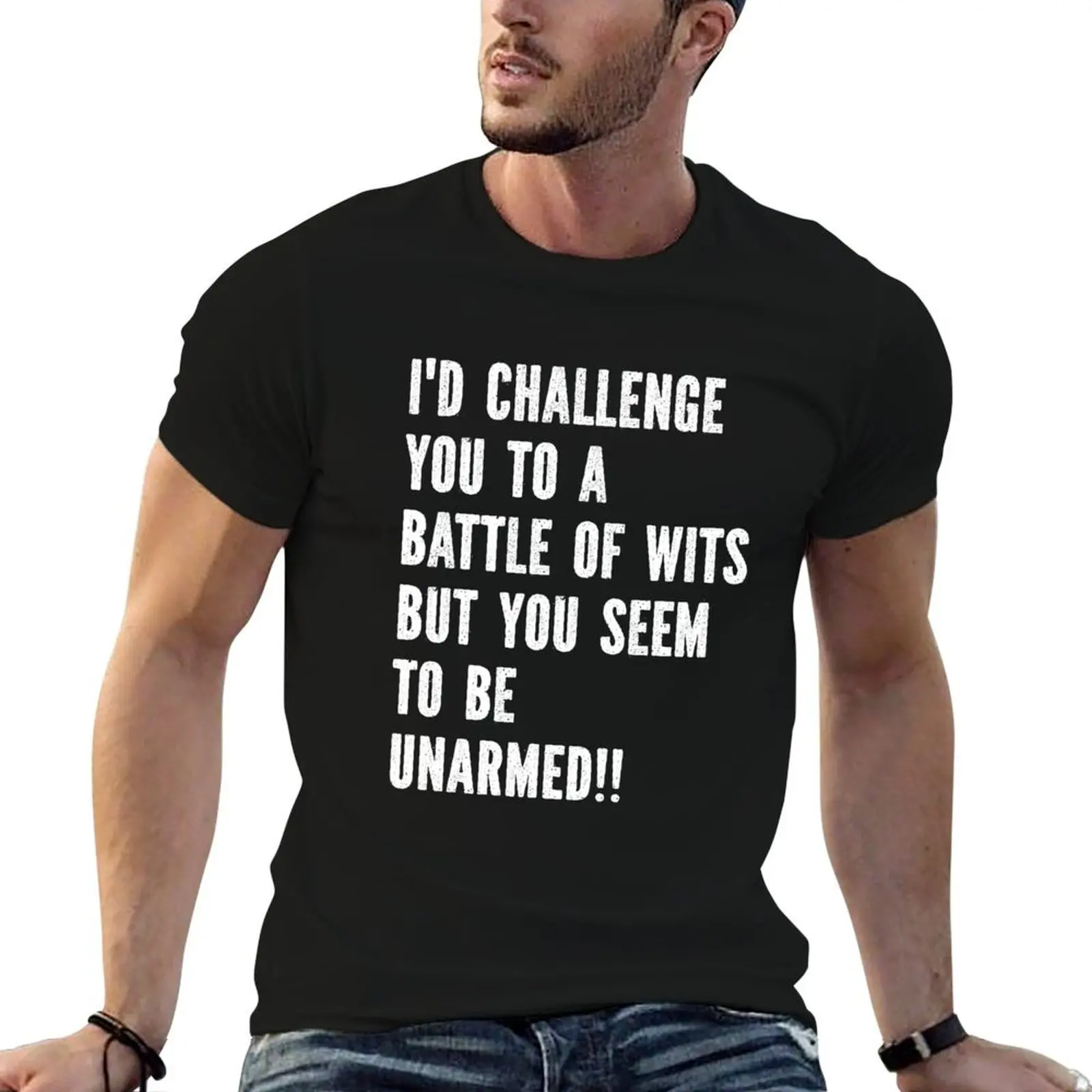 

men Wits shirts anime Battle t for t man 100% Quote tshirt Funny of cotton casual T-Shirt shirt men Shakespearean