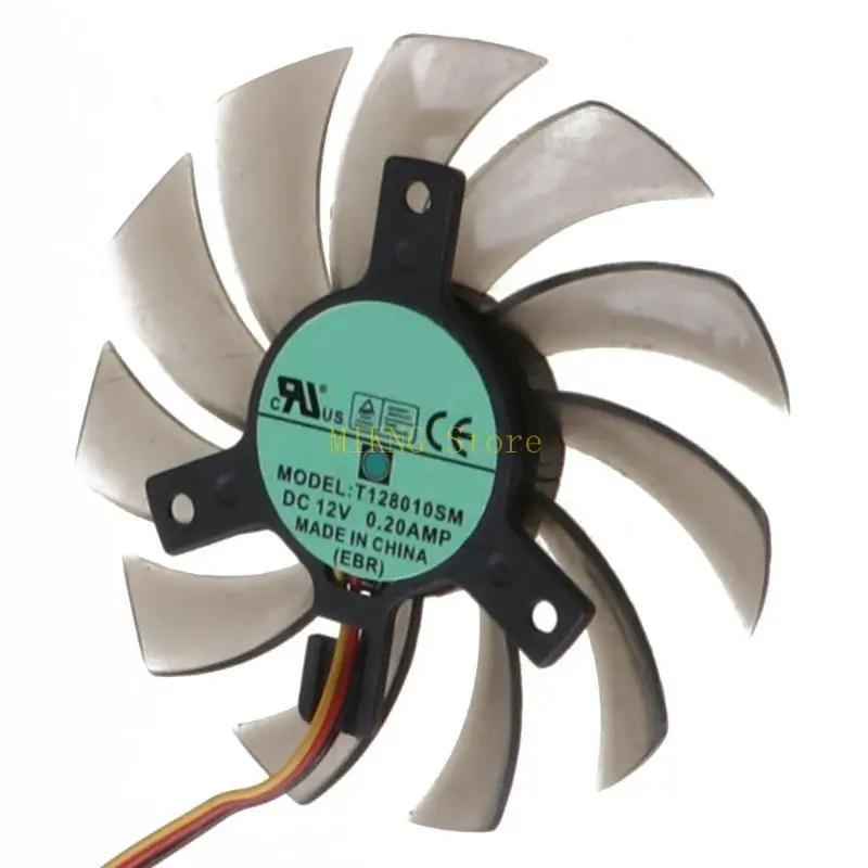 

75 мм вентилятор для видеокарты T128010SM Замена охлаждающего вентилятора 0.20A 3-контактный видеокарта лучшая распродажа