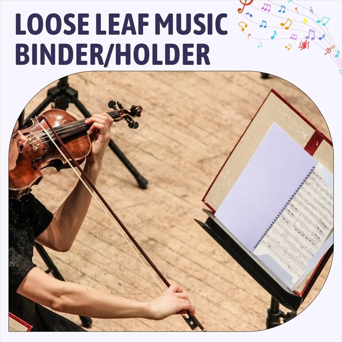 L79A Sheet Music Folder, 60 Pages Capacity, Sheet Music/Holder,Fits Letter Size A4, Writable & Detachable()