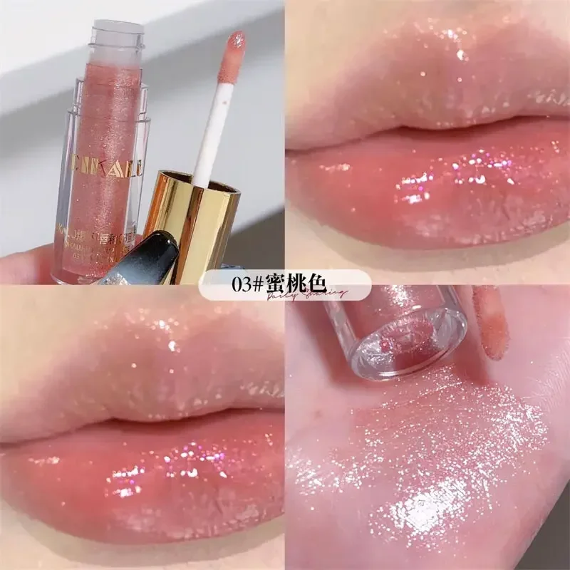 Dikalu Diamant in den Trümmern Lippenstift Lack Spiegel Flash Lip Tau dünn glitzernden Lip gloss transparent Lip gloss Wasser Licht