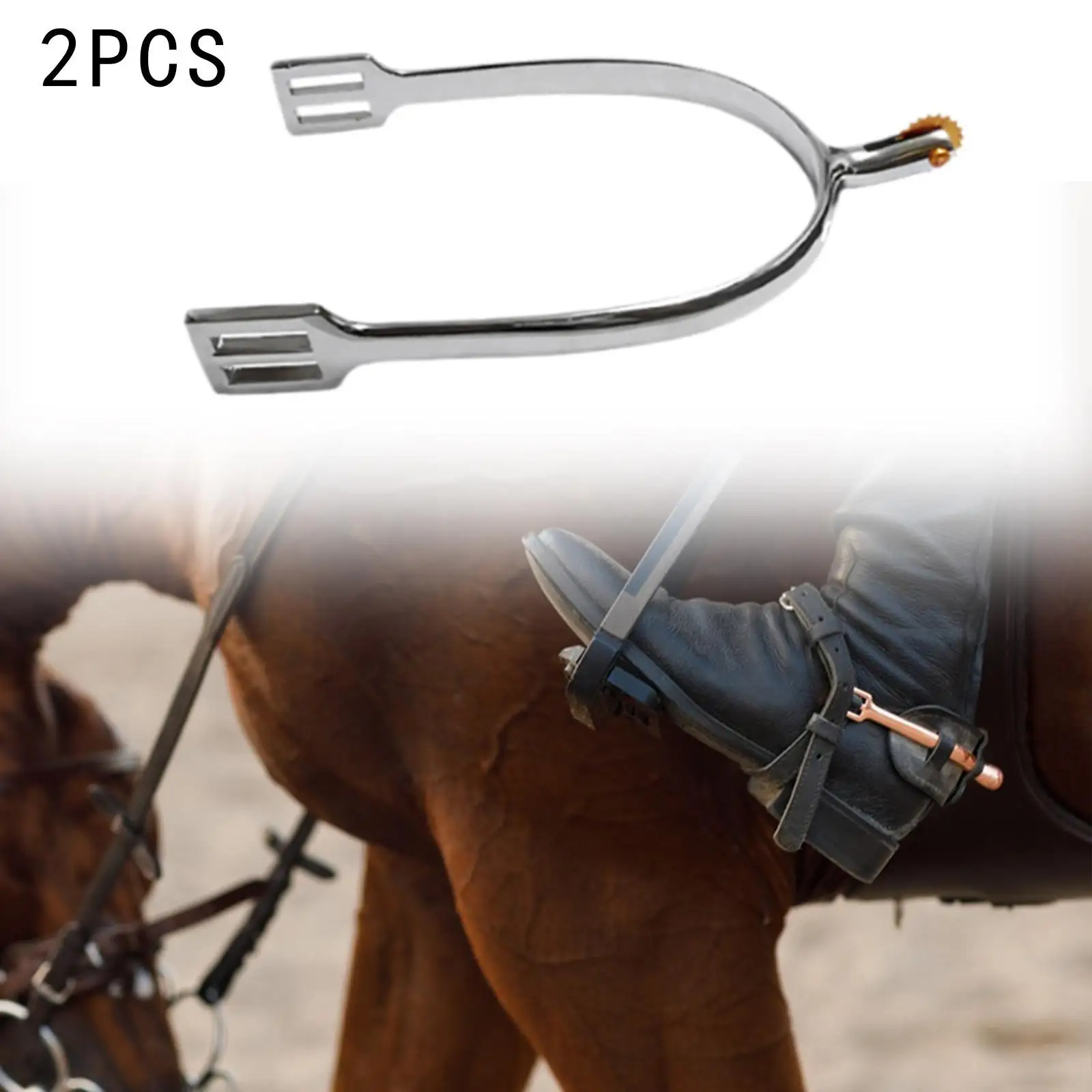 2 Pieces Horse Spurs Men Horse Riding Spurs for Leisure Riding Entertainment