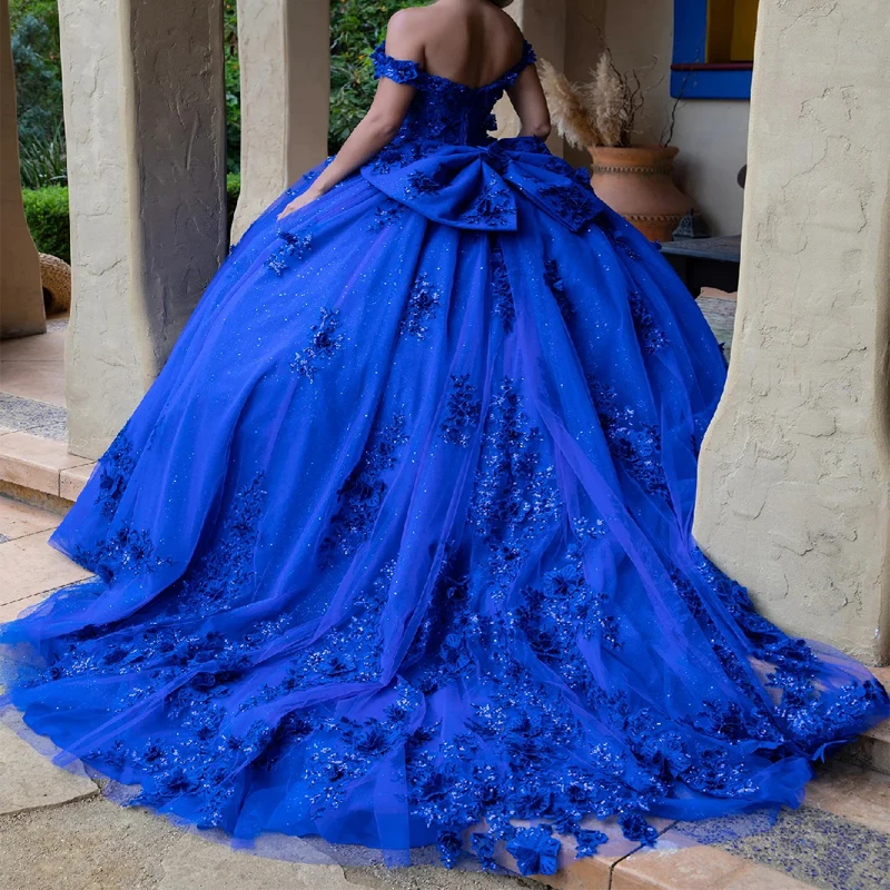 Рисунок 2 - Королевское синее блестящее платье Quinceanera
